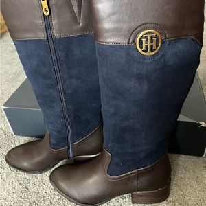 NWOT Tommy Hilfiger Fabric/Leather Boots